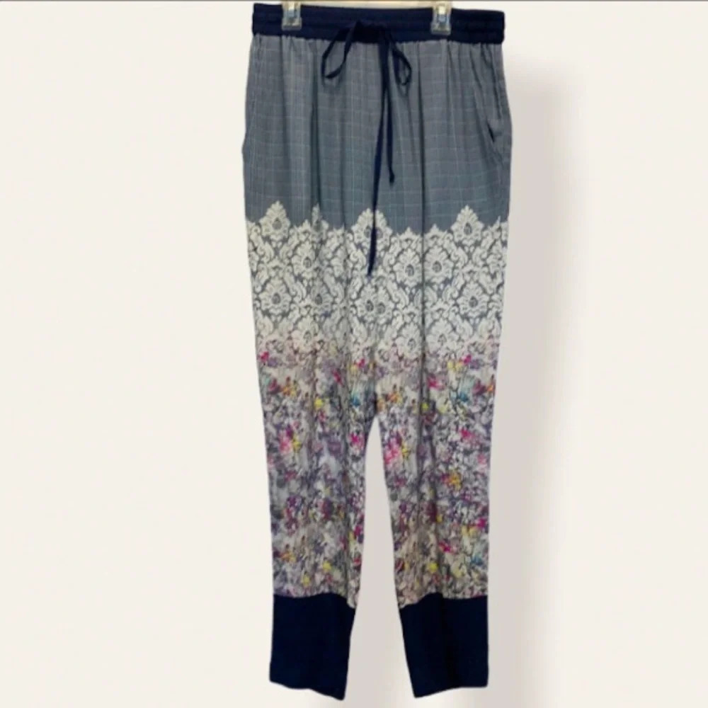 Yigal Azrouel Floral Print Silk Pants